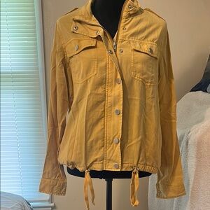 Kut from the Kloth Yellow Utility Jacket with Relaxed Fit